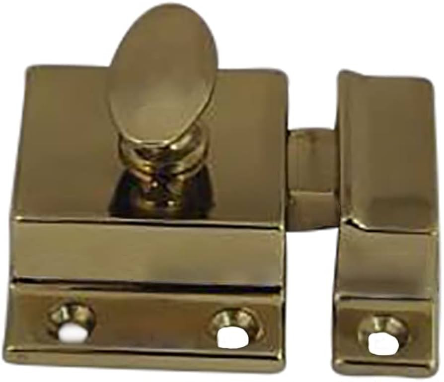 QCAA Traditional Large Oval Turn Cabinet Latch, Solid Brass, 2", for Cupboard & Other Furniture, ... | Amazon (US)