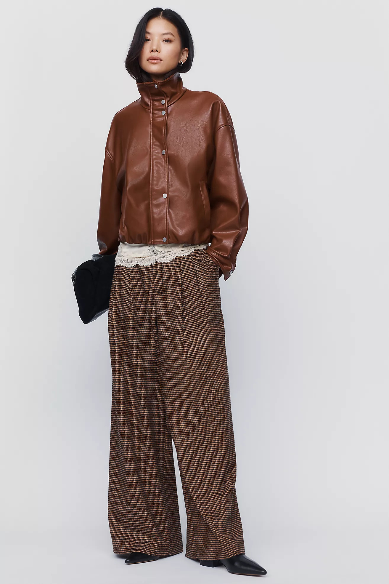 Avery Wide Leg Pleated Trousers Pants | Anthropologie (US)