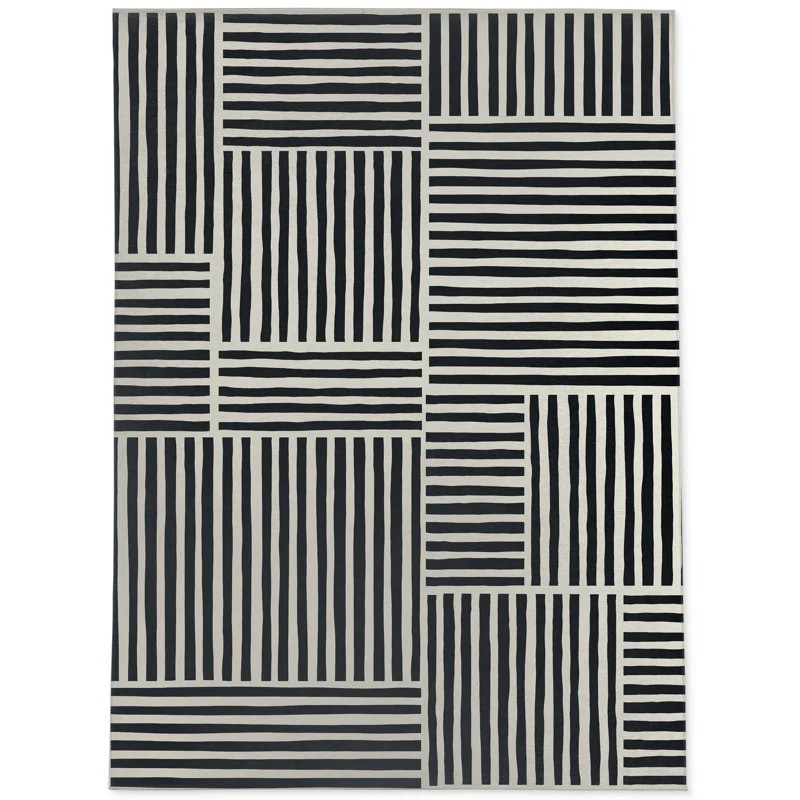Madore Striped Charcoal Area Rug | Wayfair Professional