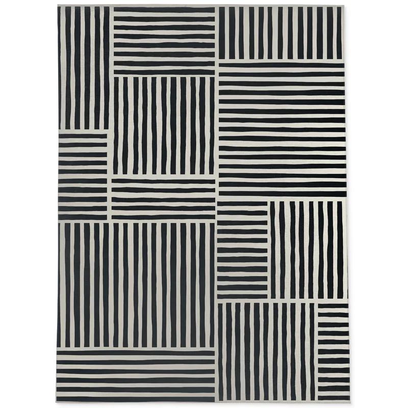 Madore Striped Charcoal Area Rug | Wayfair Professional