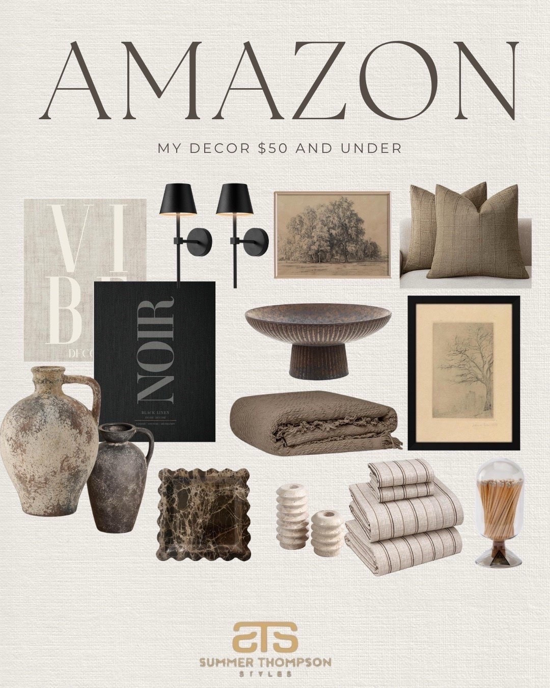 Beautiful decor, all $50 and under 🤍 These Amazon finds are simple, timeless pieces that add warmth and character to your home — without overspending.

#amazonhomefinds
#amazonhomedecor
#affordablehomedecor
#budgetfriendlydecor
#neutralhomeaesthetic
#cozyhomestyle
#modernrusticdecor
#homedecoronabudget
#amazonfavorites
#timelesshomedecor


#LTKFindsUnder100 #LTKHome #LTKFindsUnder50