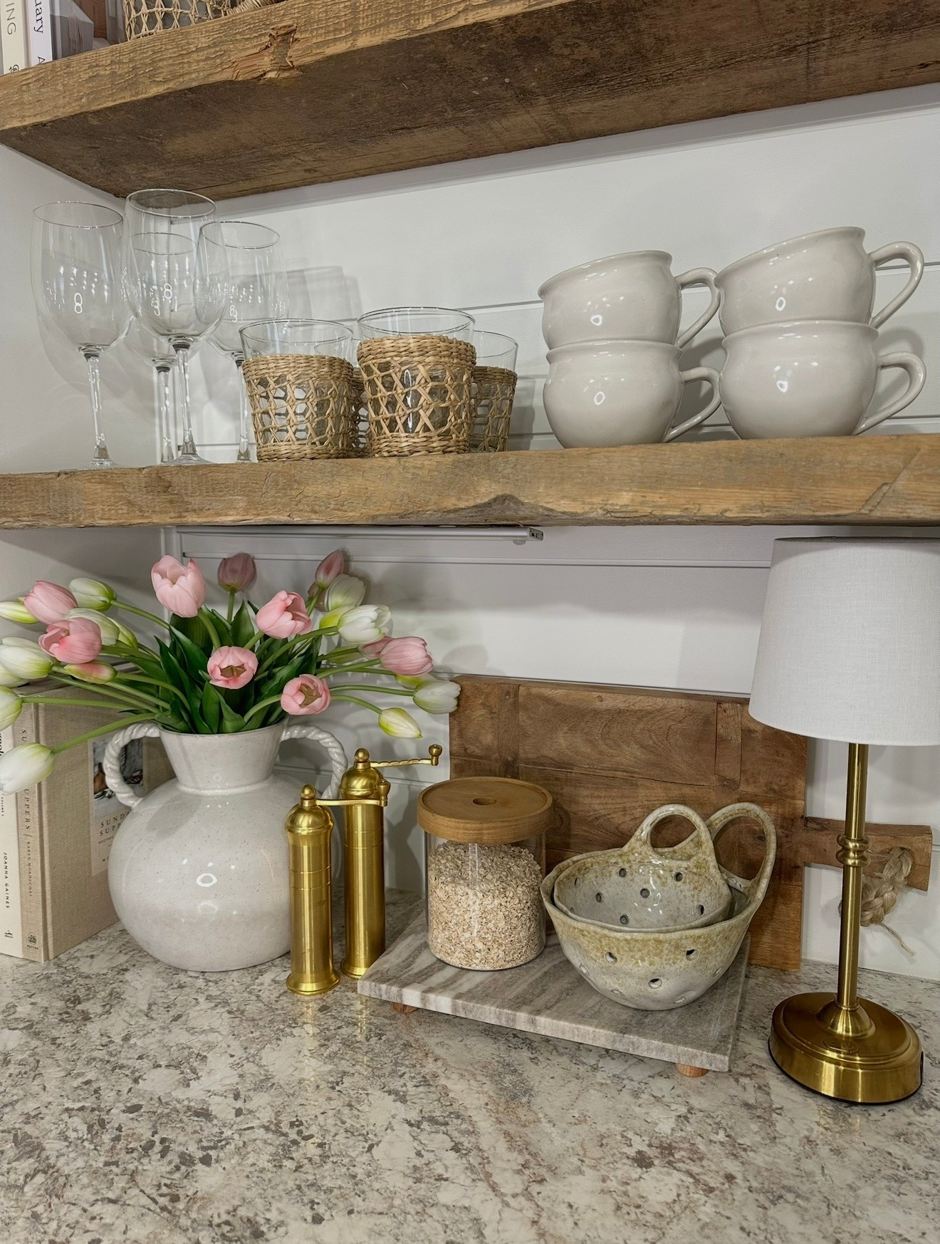 Amazon Countertop Decor Finds
Follow @farmtotablecreations on Instagram for daily home styling and decor finds.

This entire countertop setup is mostly Amazon, and it’s such an easy way to get that elevated, collected look for less. The stoneware vase is one of my favorite pieces — timeless, neutral, and perfect with fresh or faux stems. Paired with warm wood cutting boards, a marble riser, and simple kitchen accents, it creates a cozy, designer-inspired moment that works in every season.

#amazonfinds #amazonhome #amazondecor #kitchendecor #countertopstyling #vasedecor #neutralhome #kitchenstyling #shelfdecor #homedecorfinds #decorinspo #amazonmusthaves #kitchenaccent #marbletray #wooddecor



#LTKSaleAlert #LTKHome
