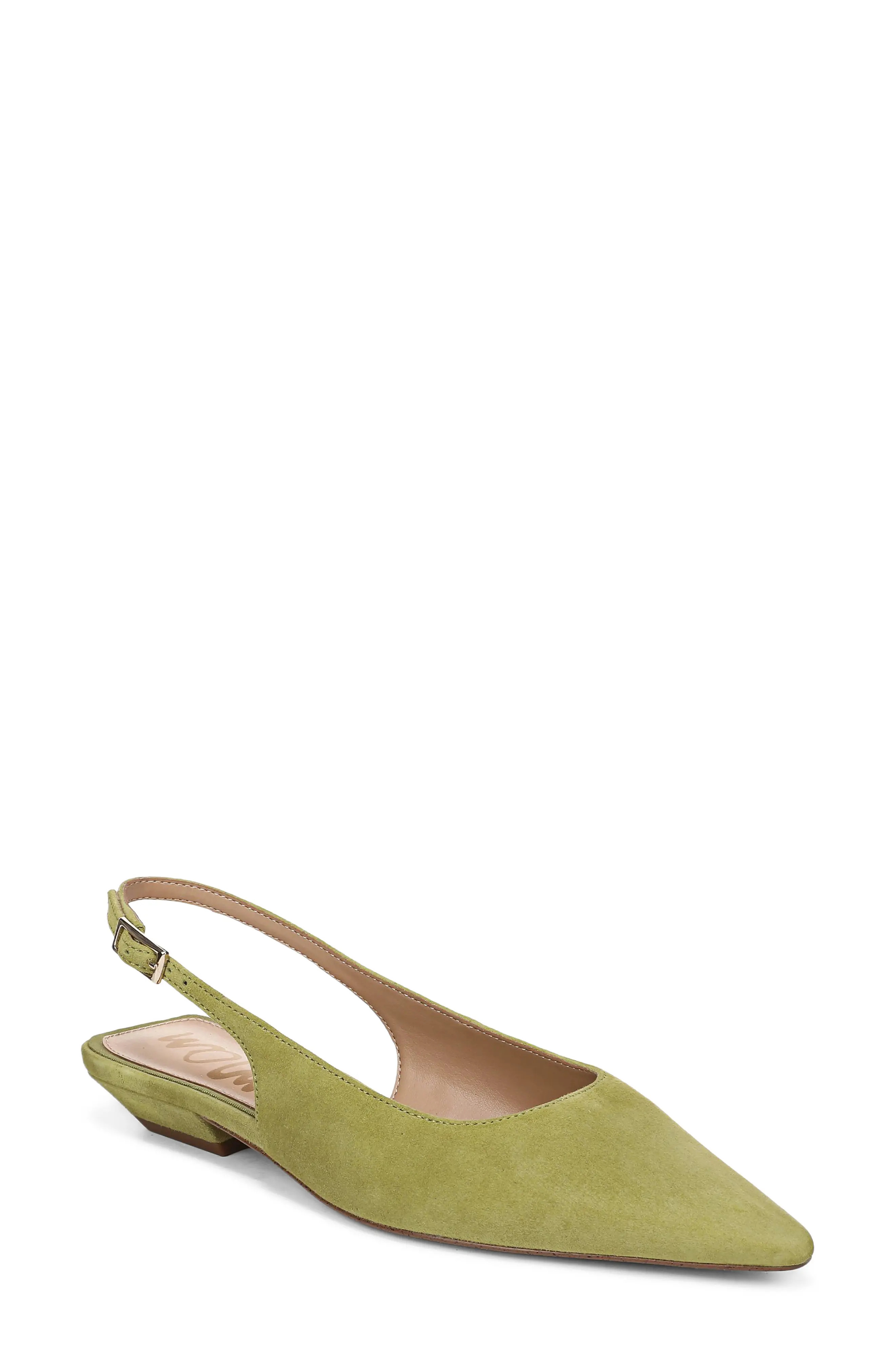 Sam Edelman Netty Slingback Pointed Toe Flat in Cyrus Tan at Nordstrom, Size 5 | Nordstrom