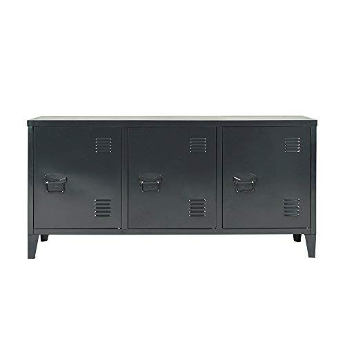 FurnitureR 3 Doors Metal Storage Cabinet with Removable Shelves File Organizer Home Office Gym St... | Amazon (US)