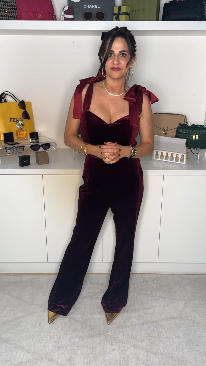 Holiday inspo . Velvet romper size sm, gold sling backs tts, 
Use code petitemiamigirl30 for a discount .

#LTKOver40 #LTKWatchNow #LTKStyleTip