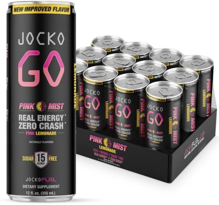 Jocko GO Energy Drinks Sugar Free - KETO, Vitamin B12, Vitamin B6, Nootropic - Sugar Free Energy ... | Amazon (US)