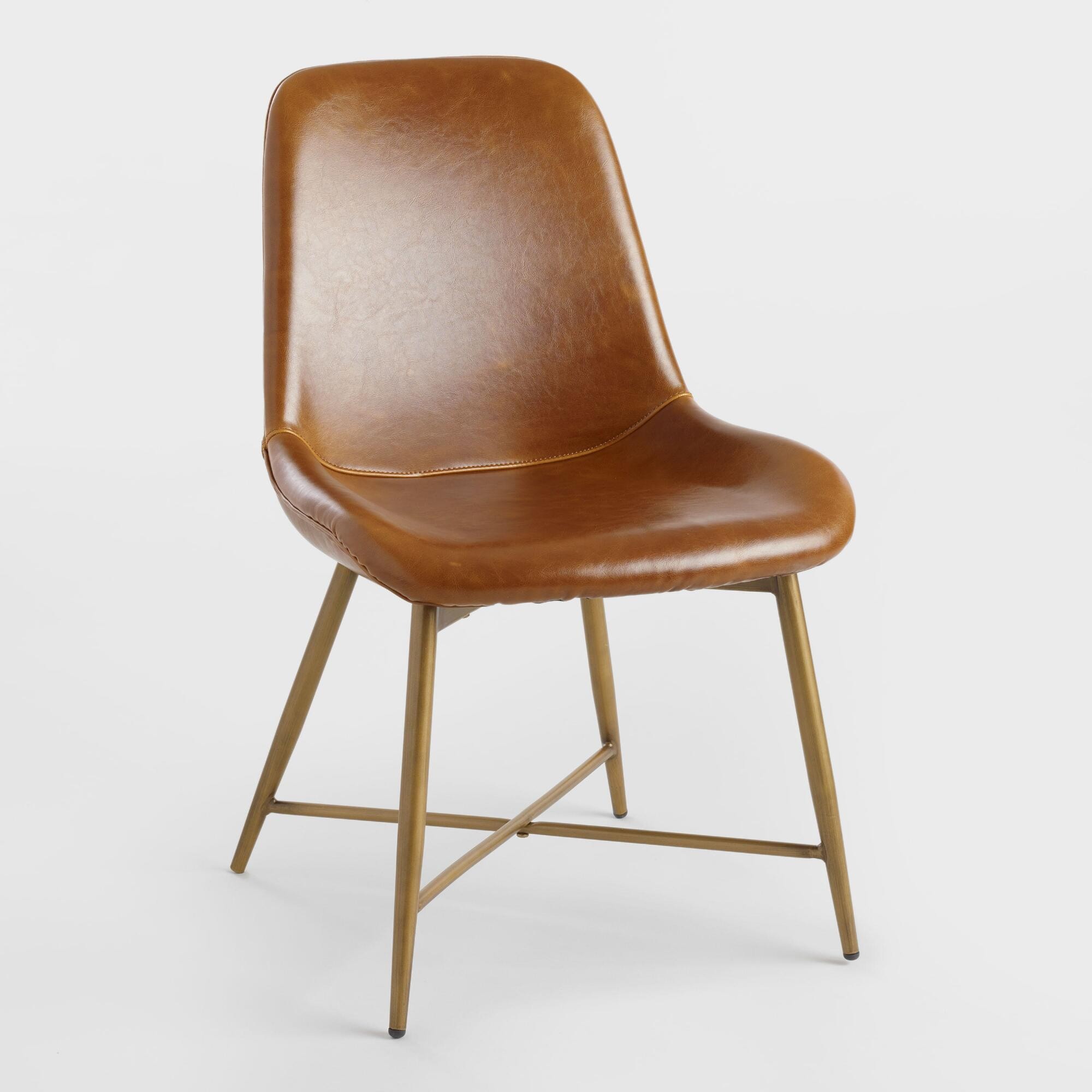 Bi Cast Leather Tyler Molded Chair Set of 2 by World Market | World Market