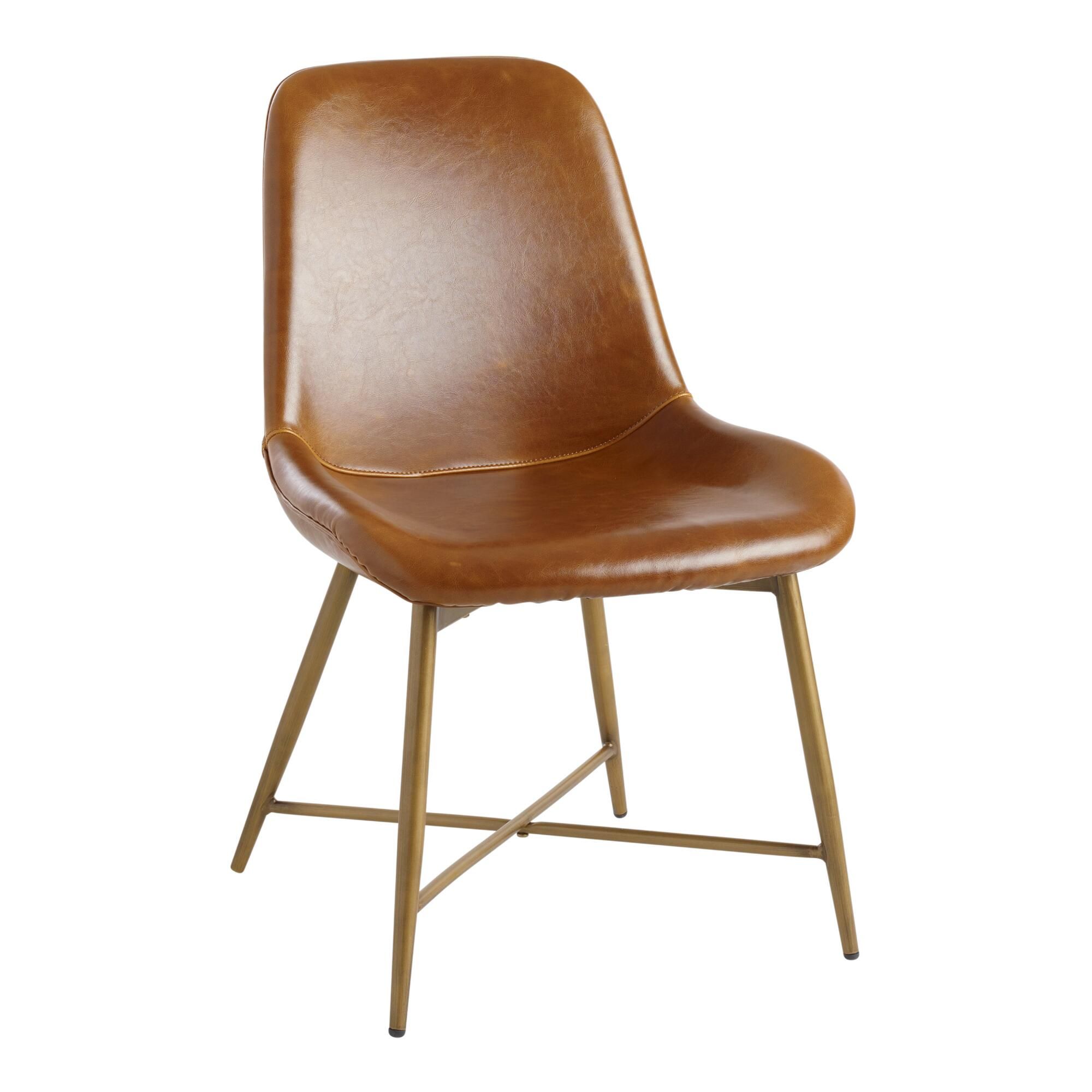 Bi Cast Leather Tyler Molded Chair Set of 2 by World Market | World Market