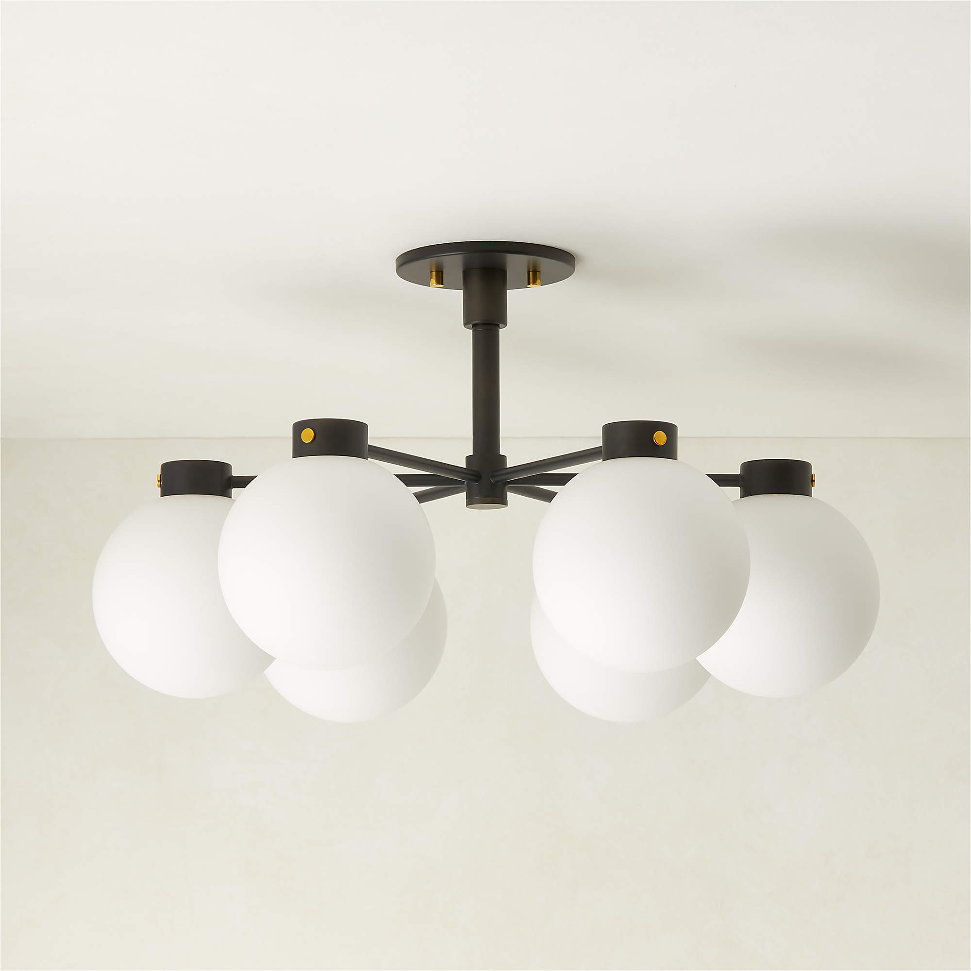 Marra 6-Light Black Flush Mount Light + Reviews | CB2 | CB2