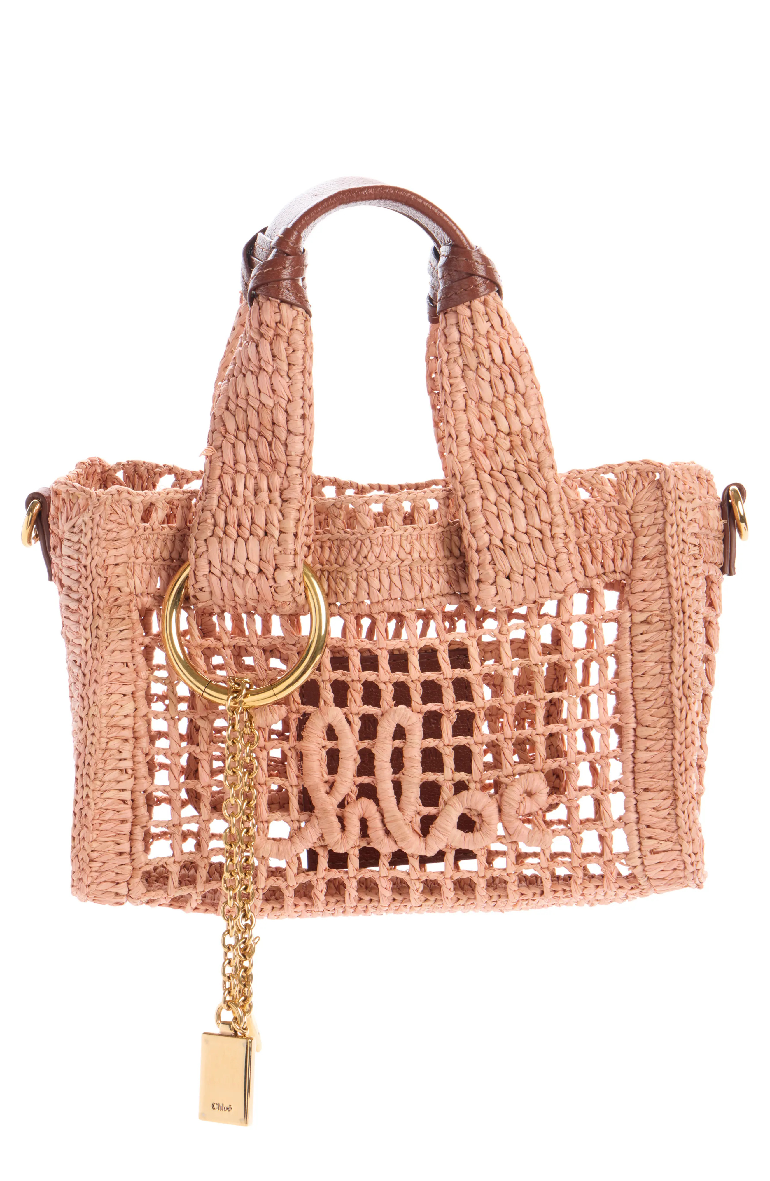 Mini Summer Banana Crochet Raffia East/West Tote (Women) | Nordstrom | Nordstrom