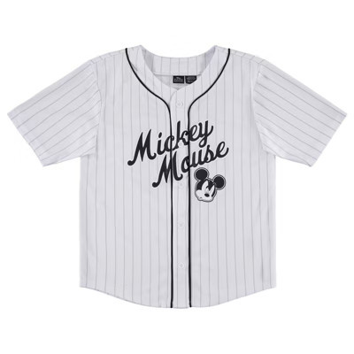 Boys Mickey Mouse Baseball Jersey - Boys Classic Mickey Mouse Mesh Button Down Baseball Jersey - Disney Mickey Mouse Fashion Shirt (White, Medium) | Target