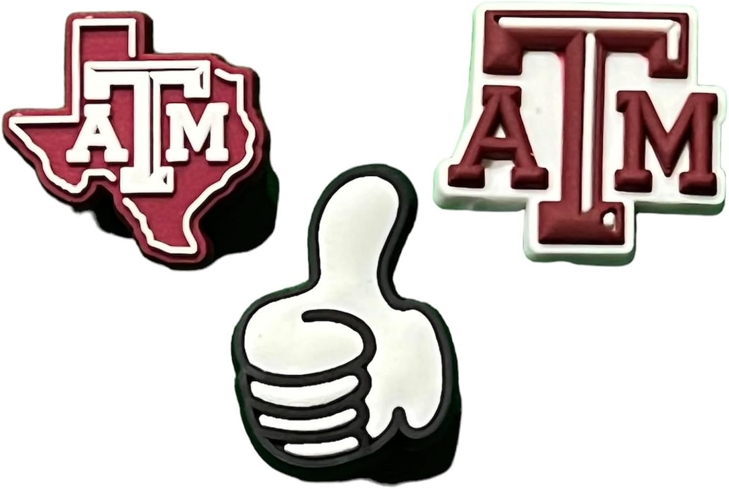 Texas College Thumbs Up Gig'em Aggies Shoe Charm Set | Amazon (US)