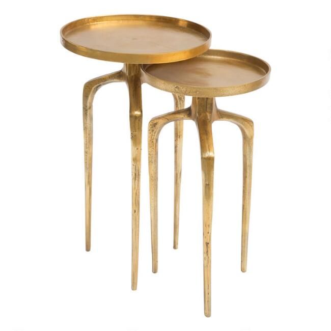 Antique Gold Benton Nesting Tables Set of 2 | World Market