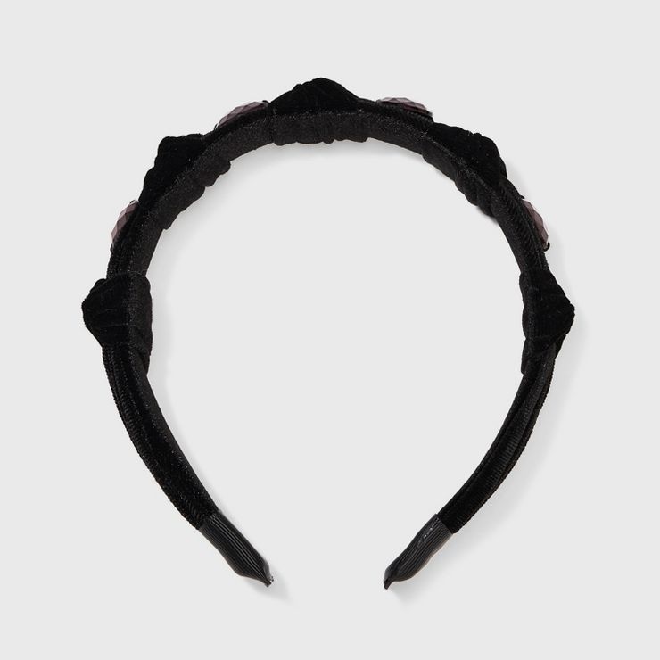 Velvet and Rhinestone Knotted Headband - A New Day™ | Target