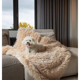 Luxe Faux Fur Limited Faux Fur Throw Tibetan 50 in. x 60 in.-676685051585 - The Home Depot | The Home Depot