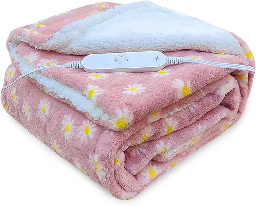 GOQO TOMO Electric Heated Blanket 50" x 60" Throw Blanket with 12 Heating Levels for Home Office ... | Amazon (US)