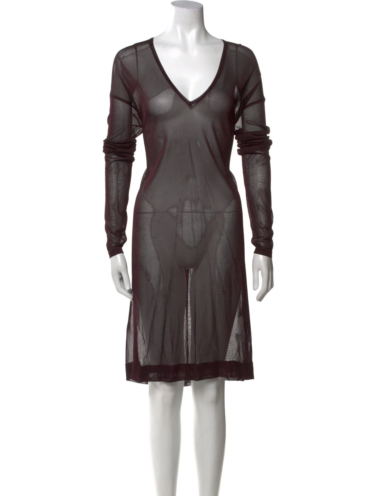 V-Neck Knee-Length Dress | The RealReal