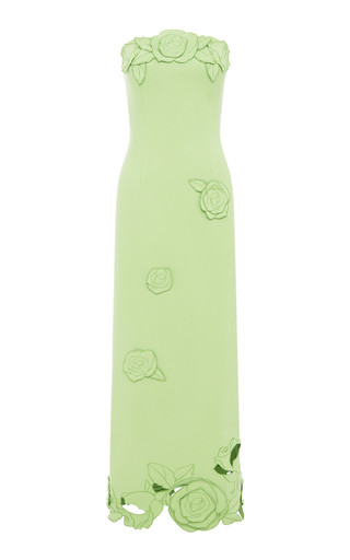 Rayna Floral-Appliquéd Crepe Maxi Dress | Moda Operandi (Global)