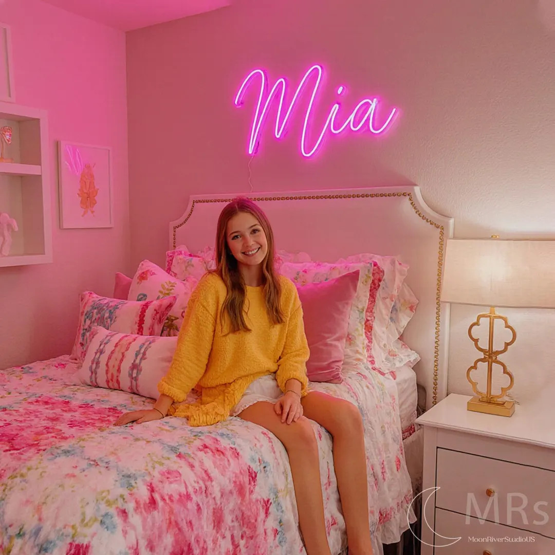 Custom Christmas Gift Kids Name Sign, LED Dorm Wall Light, Name Neon Sign for Teens, Bedroom Deco... | Etsy (US)