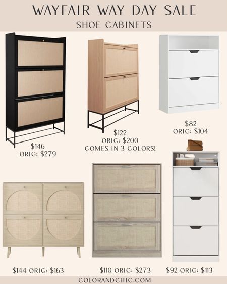 Shoe cabinets on sale for Wayfair Way day! We have a shoe cabinet in our entryway and it makes such a difference since we are a no shoe household. These are beautiful and discreet. The perfect place to hide shoes without fluttering up the entryway or mudroom.

#LTKxWayDay #LTKHome