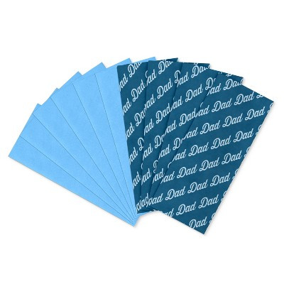 Light Blue and Navy Blue Dad Patterned Tissue Paper for Father's Day 10ct - 20"x20" | Target