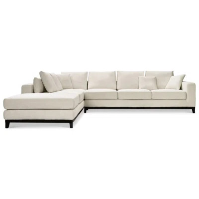 Kellan 98.5" Sectional Capsule Home Fabric: White Linen, Orientation: Left Hand Facing | Wayfair North America