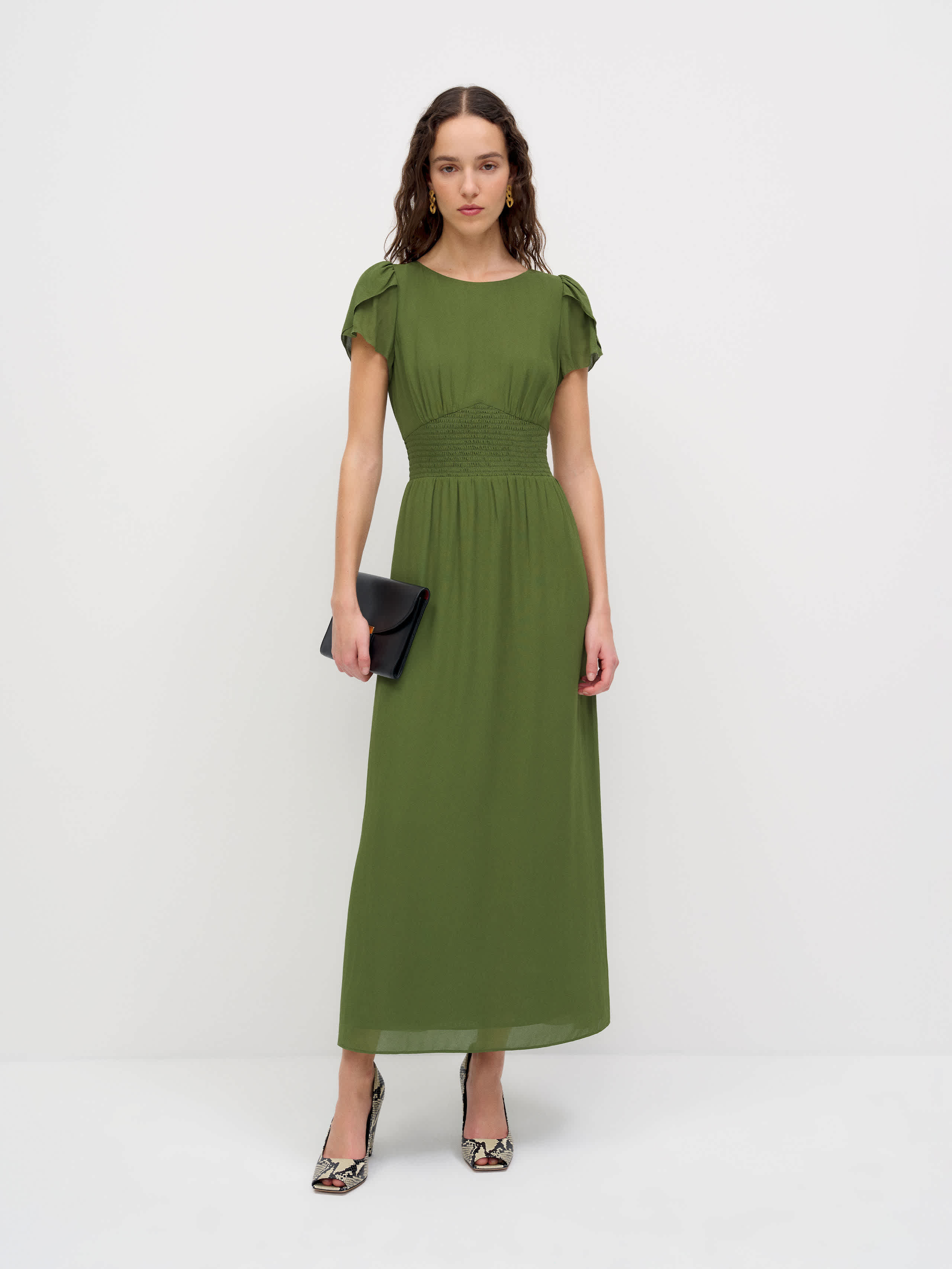 Reformation Drusilla Dress Green 4 | Reformation (Global)