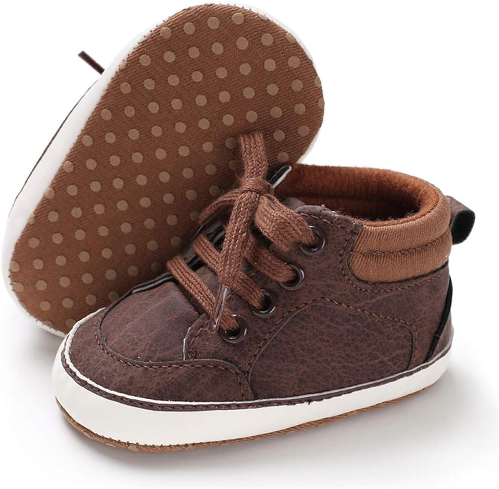 BENHERO Baby Girls Boys Canvas Shoes Toddler Infant First Walker Soft Sole High-Top Ankle Sneakers N | Amazon (US)