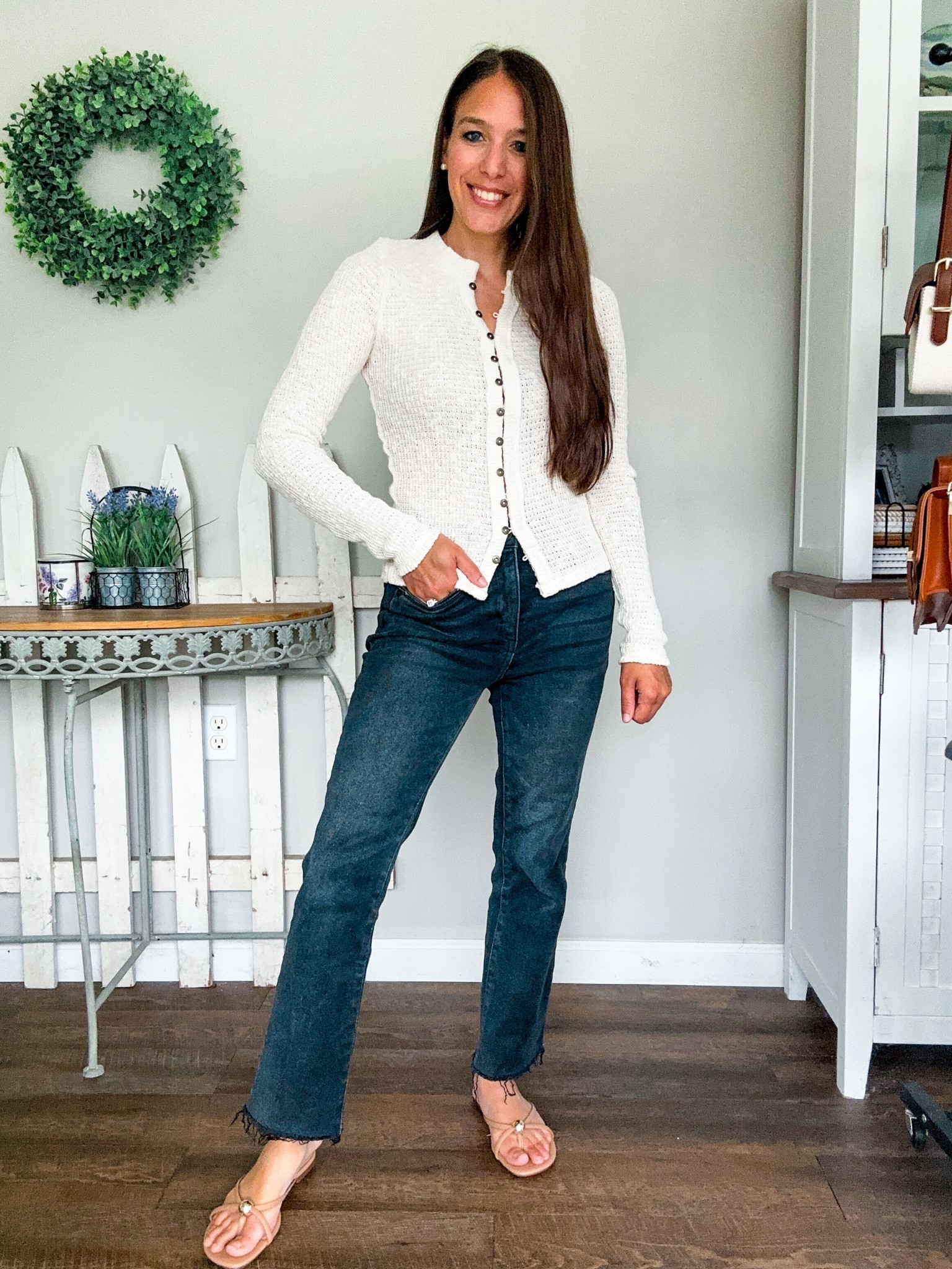 Free people! Nordstrom sale top 
Size XS 
Jeans tts petite 

#LTKSaleAlert #LTKFindsUnder50 #LTKStyleTip