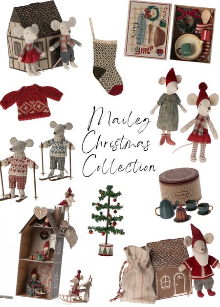 Maileg Christmas Collection
Christmas mice, Christmas mouse, Gingerbread house, stocking, Christmas tree, knit sweater, Christmas tea party set, Santa mouse

#LTKHoliday #LTKkids #LTKGiftGuide