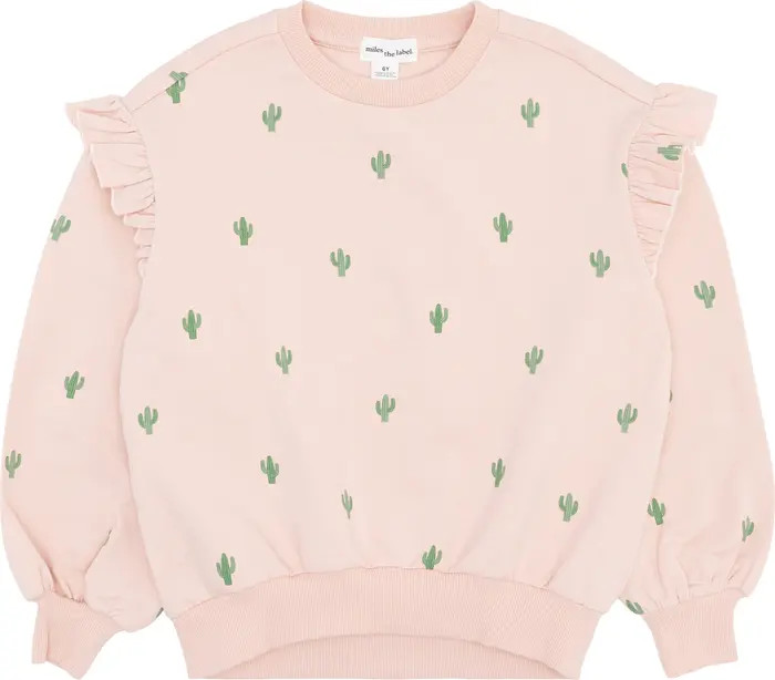 Kids' Cactus Print Stretch Organic Cotton Sweatshirt | Nordstrom