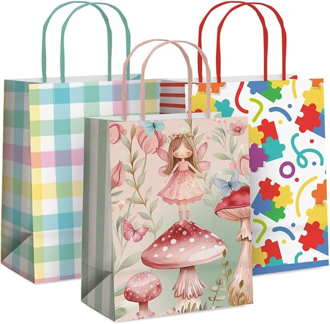 Sacola Para Presente, Cromus, Infantil, M, 26x19,5x9,5cm, Pacote com 10 Unidades, Modelos Sortido... | Amazon (BR)