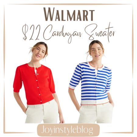 $22 Walmart Free Assembly Women's Cardigan Sweater with Short Puff Sleeves, Midweight, Sizes XS-XXL / work too / work outfit / workwear 

#LTKWorkwear #LTKFindsUnder50 #LTKOver40
