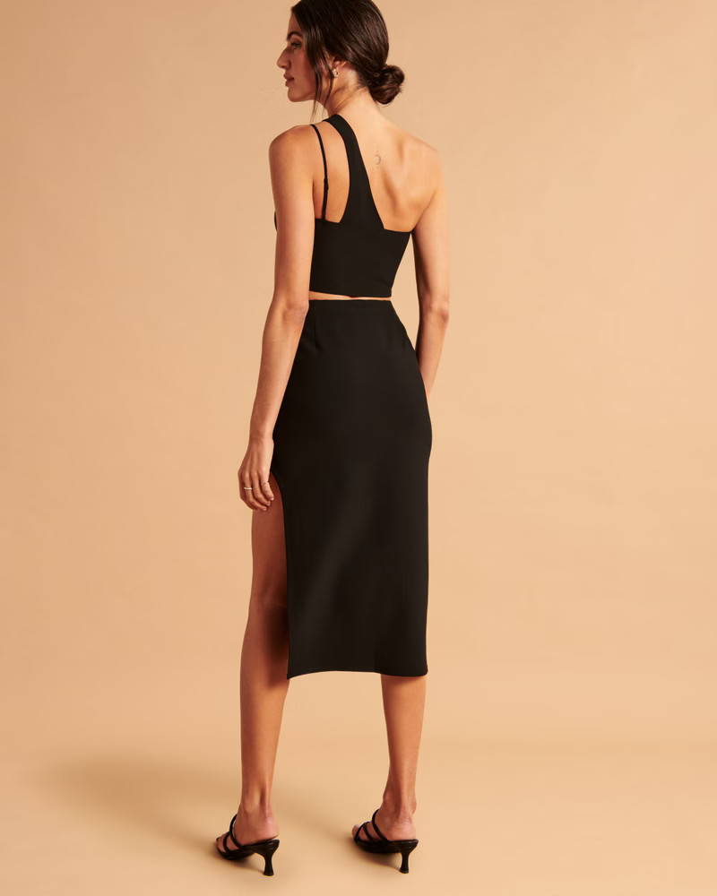 Elevated Slim Midi Skirt | Abercrombie & Fitch (US)
