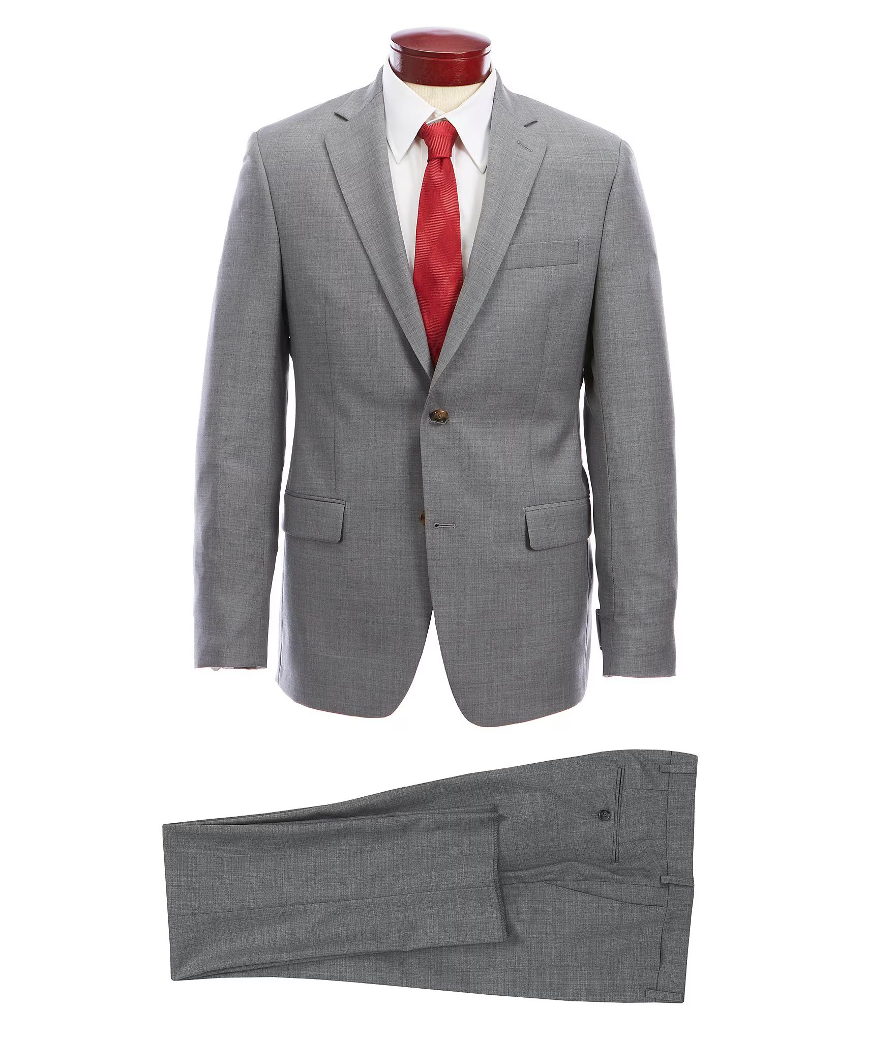 Ralph Ralph Lauren Slim Fit Solid Light Grey Wool Suit | Dillard's | Dillard's