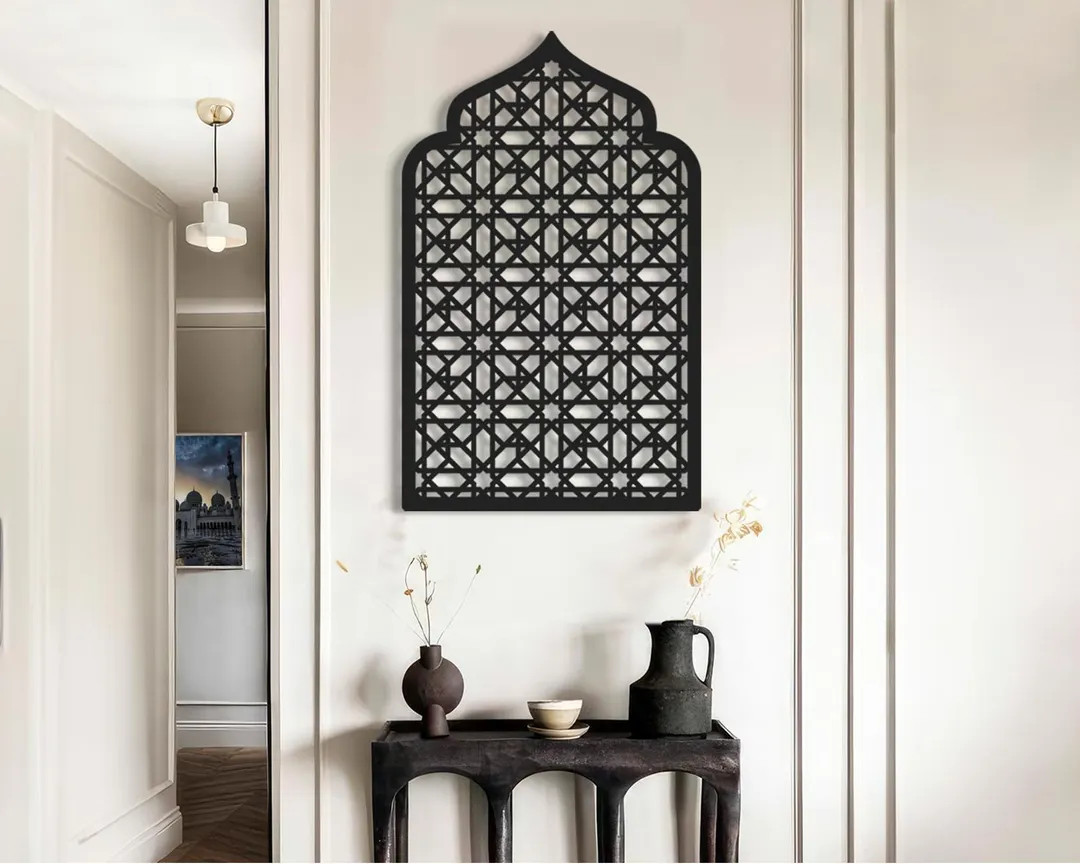 Mihrab Shaped Islamic Metal Wall Art, Arabic Wall Decor, Moroccan Wall Art, Islamic Gift, Ramadan... | Etsy (US)