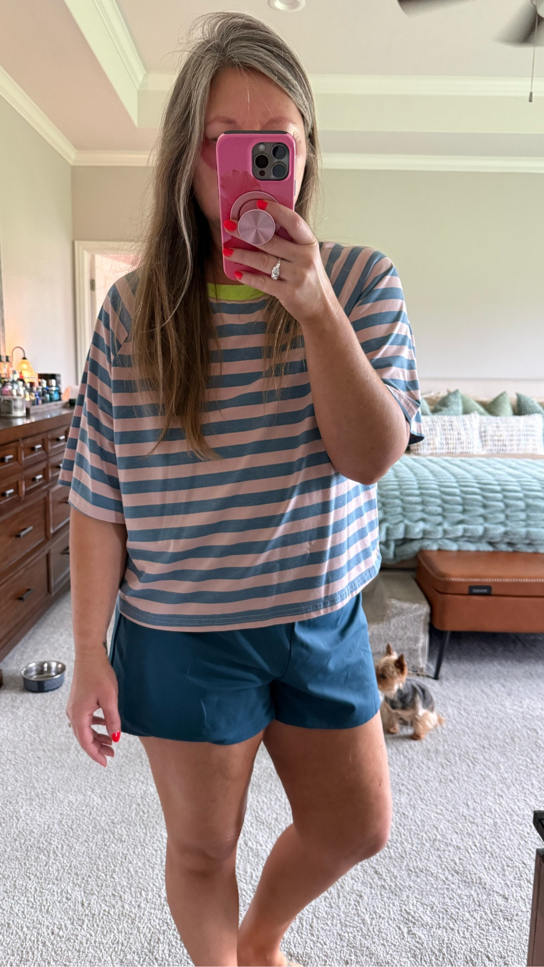 Proof that I don’t only wear oversized tees every day 😂

Pulled this slightly cropped striped top out of my closet (Amazon find from last year) and remembered how comfy and cute it is. Paired it with my Halara shorts that I basically live in once it hits 80°+ outside.

Also just a reminder that these shorts aren’t just for oversized tees you can definitely cutesy them up too.

Sizing:
• Top – wearing a large (it’s an oversized fit)
• Halara shorts – wearing an XL. I’m usually a 12/14 in pants

#LTKOver40 #LTKMidsize #LTKootd