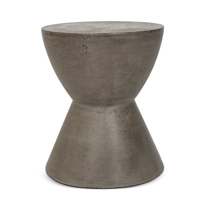 Athena Indoor/Outdoor Modern Concrete Round Accent Table | Bloomingdale's (US)