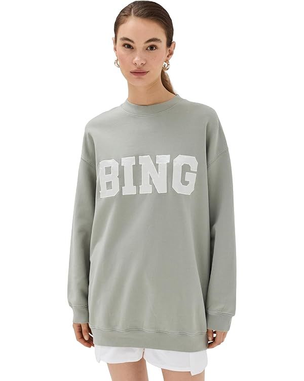 ANINE BING Women's Tyler Satin Bing Sweatshirt | Amazon (US)