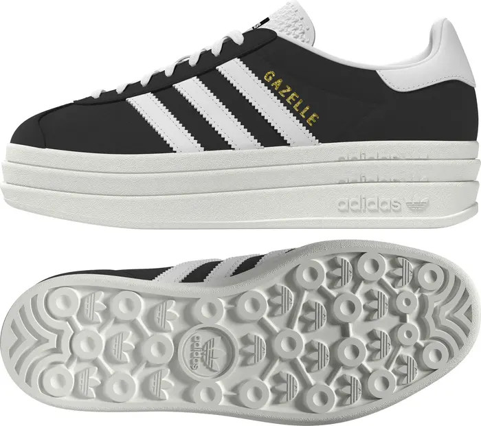 adidas Gazelle Bold Platform Sneaker in Super Pop/White/White at Nordstrom, Size 7.5 | Nordstrom