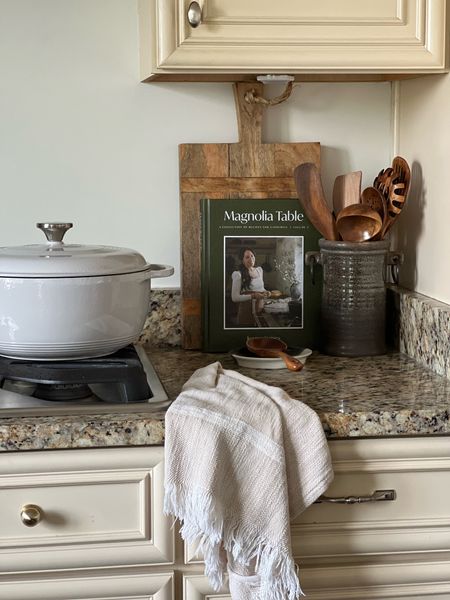 Fall kitchen decor
Magnolia table cookbook 
Rustic cutting board
Wooden spoon set

#LTKSeasonal #LTKhome #LTKsalealert
