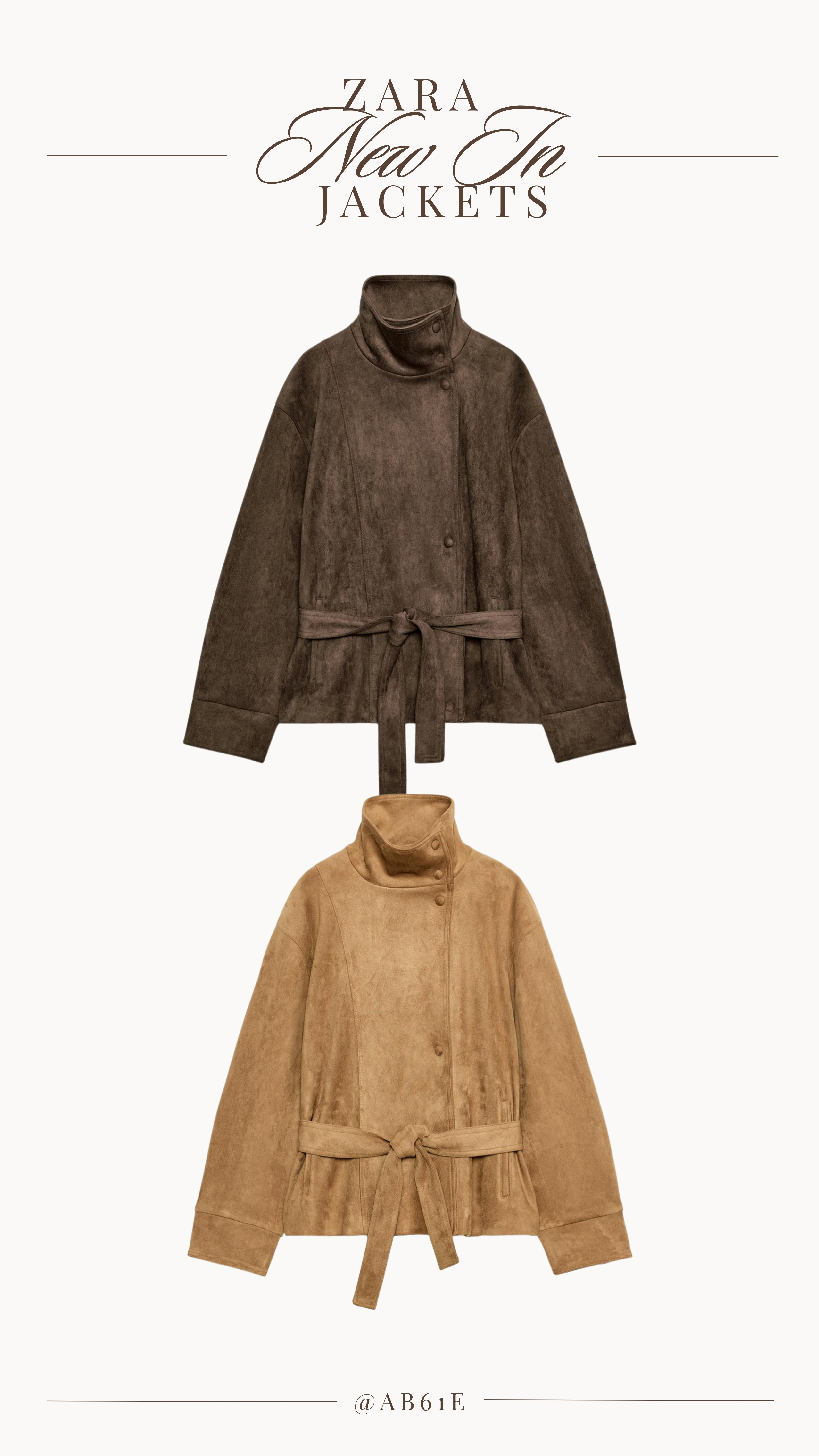 New in Zara suede jackets for autumn 🍂🤎✨

high neck jacket, belted jacket, suede jacket, faux suede, suedette, autumn jacket, early autumn, transitional jacket 

 #LTKuk #LTKsummer #LTKautumn