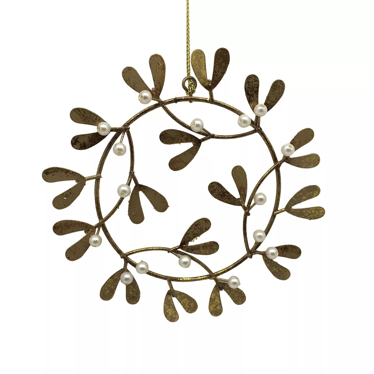 St. Nicholas Square Gold Foil Metal Wreath Ornament | Kohl's