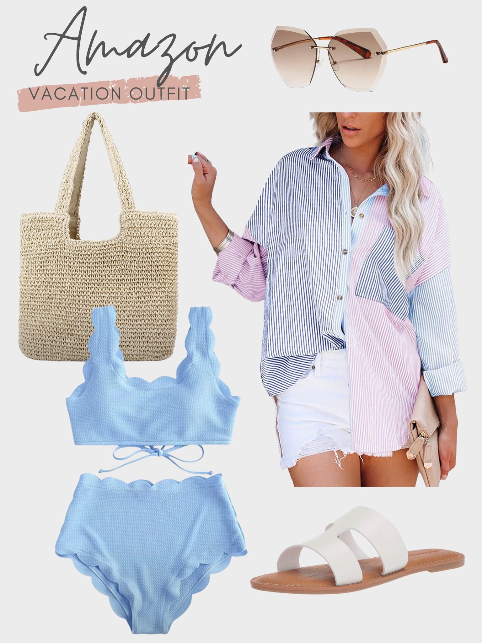 Spring break vacation outfit #beach #vacation #springbreak #amazon #amazonfinds #amazonfashion #travel #amazonfinds #amazoninfluencer 

#LTKunder50 #LTKswim #LTKtravel