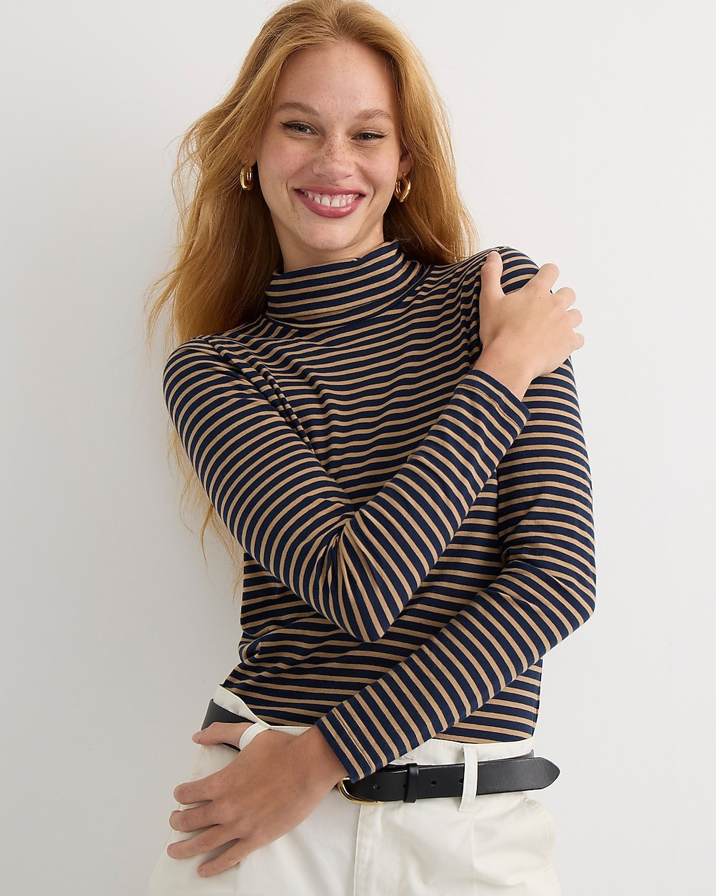 Tissue turtleneck in stripe | J. Crew US