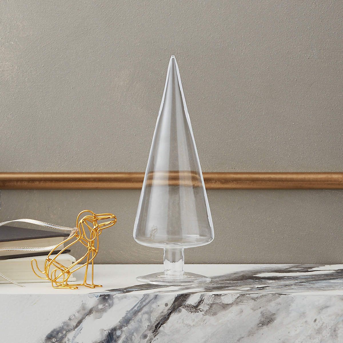 Paz White and Glass Christmas Trees | CB2 | CB2