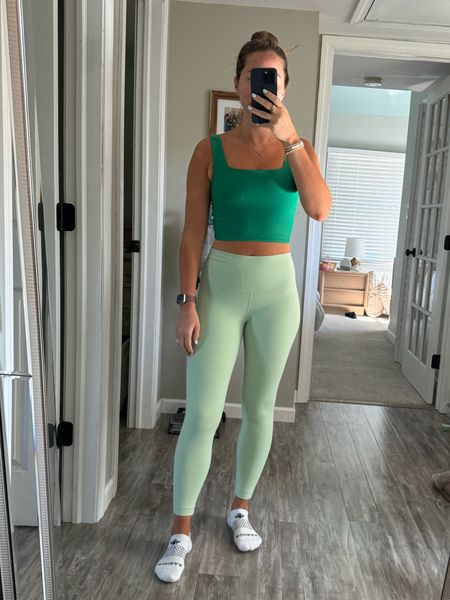 Today’s workout outfit! 
Leggings color is sold out but similar colors available 
Size 6 in leggings 
Size small in tank 


#LTKFindsUnder100 #LTKFindsUnder50 #LTKFitness