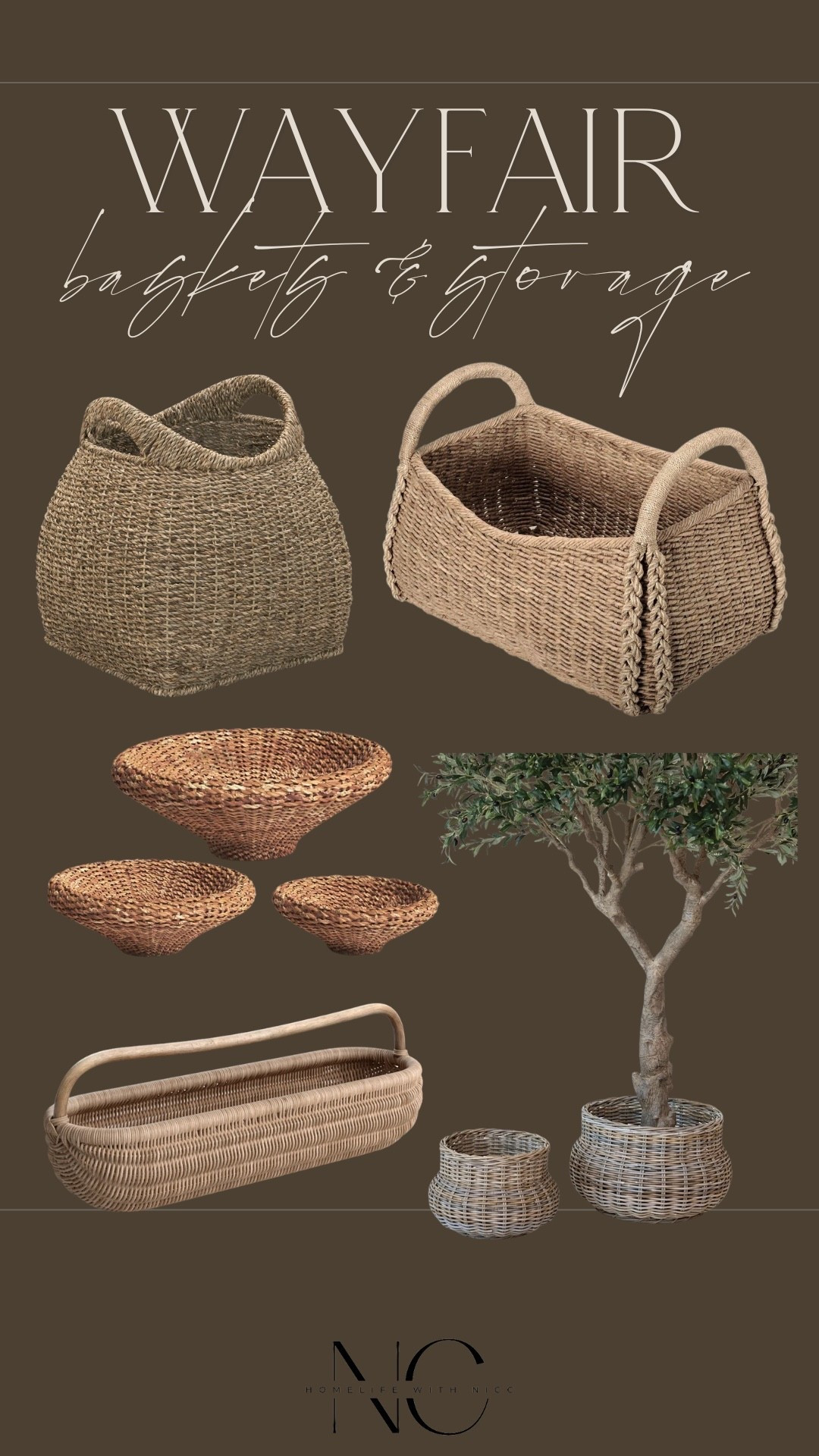 Wayfair baskets! Perfect for blanket storage or any type of organization! I love the flat style for the kitchen! I think in going to use the to display our farm fresh eggs 🫶🏼🥰

#LTKmomlife #LTKHome #LTKSaleAlert