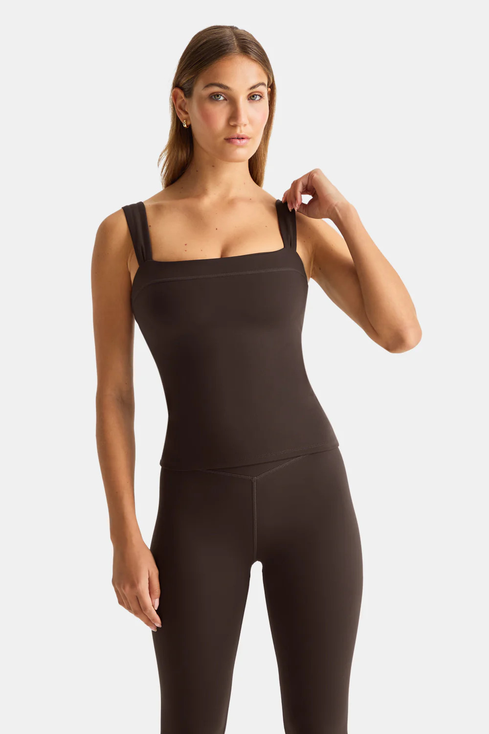 DayFlex Ruched Strap Vest - Americano | TALA (UK)