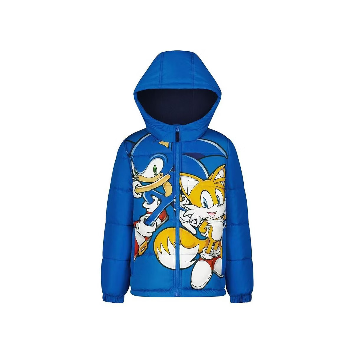 Sonic the Hedgehog Toddler Boys’ Heavyweight Hooded Puffer Winter Coat, Blue Sonic and Tails, 2... | Target